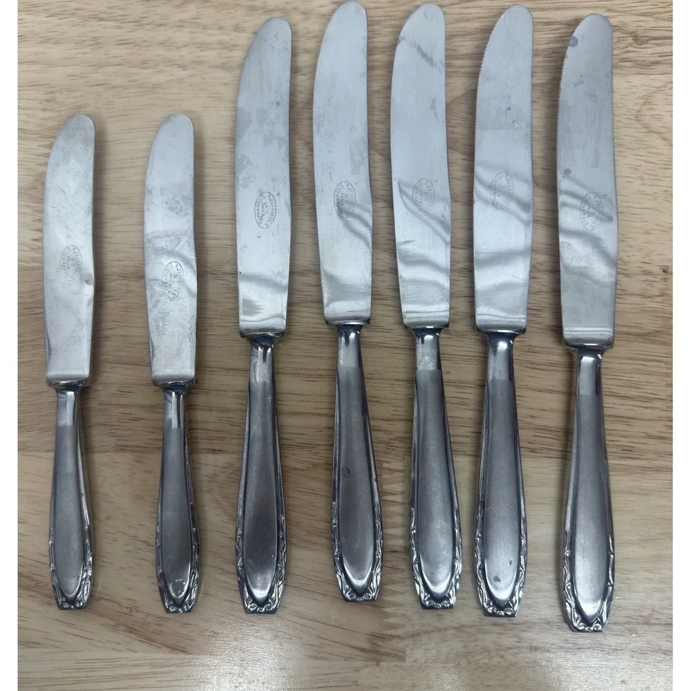 T.‎ Fernandes 85 inox Guimaraes Set Of 7 Knifes Portugal 2 Butter 5 Regular #AA